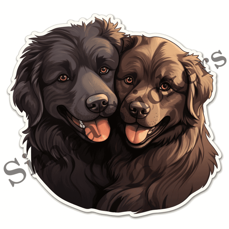 Newfoundland dogs, image set, 10 images