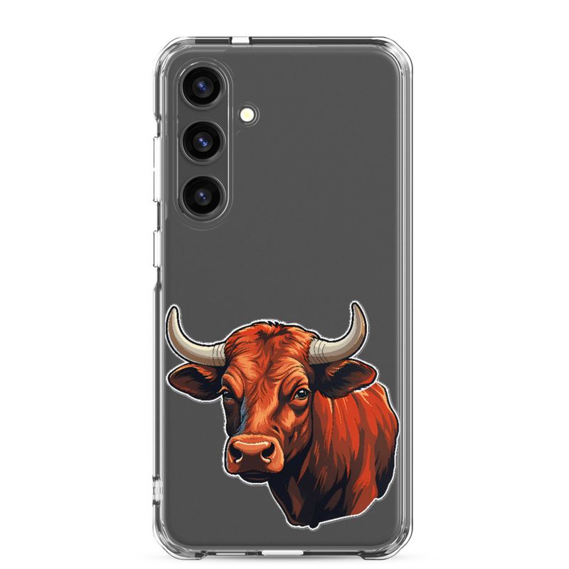 Clear Case for Samsung, Bull face, partial side view, bpor80