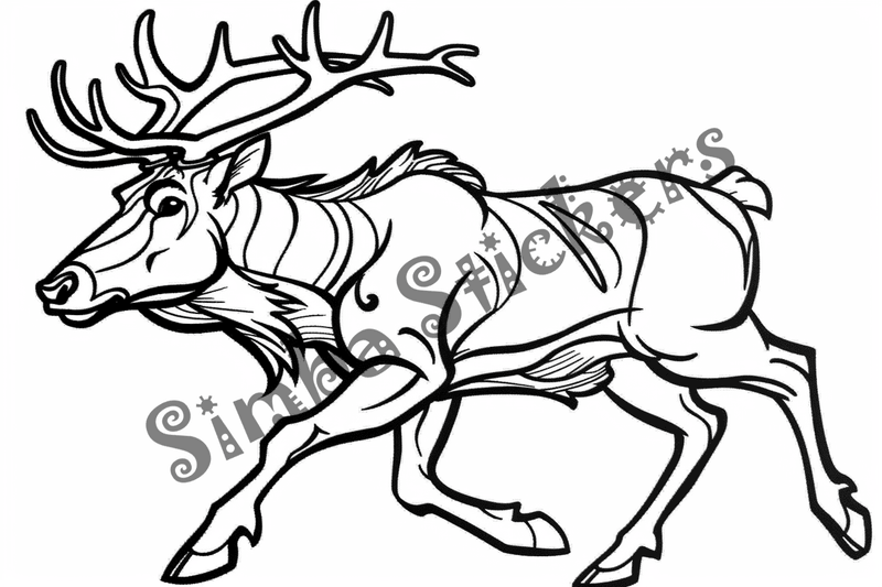 Colouring pages, bundle of elks, 25 images
