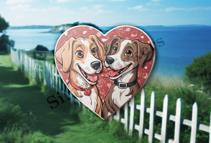 Dogs cuddling