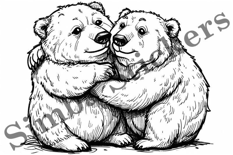 Colouring pages, Bundle of bears, 25 images