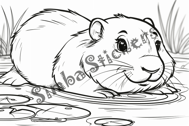 Colouring pages, bundle of groundhogs, 50 images 2