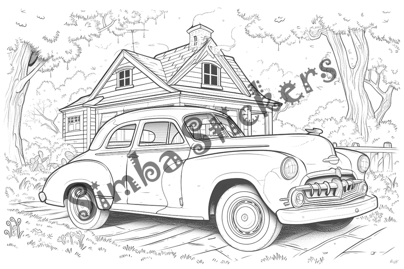 Colouring pages, bundle of houses, 25 images 2