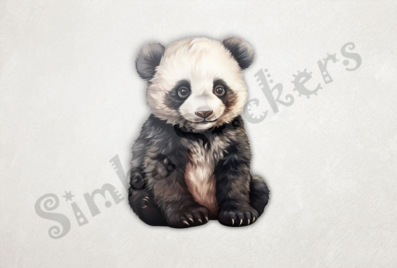 Innocent-looking Panda bear sitting, alrhp7