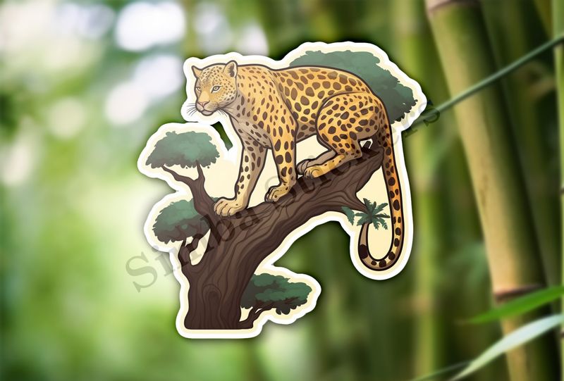 Leopard  in a tree