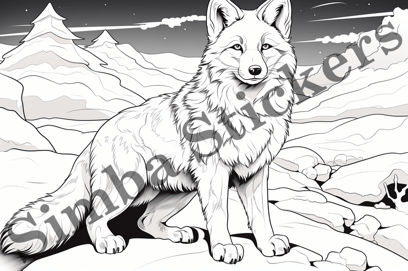 Colouring pages, Bundle of foxes, 25 images