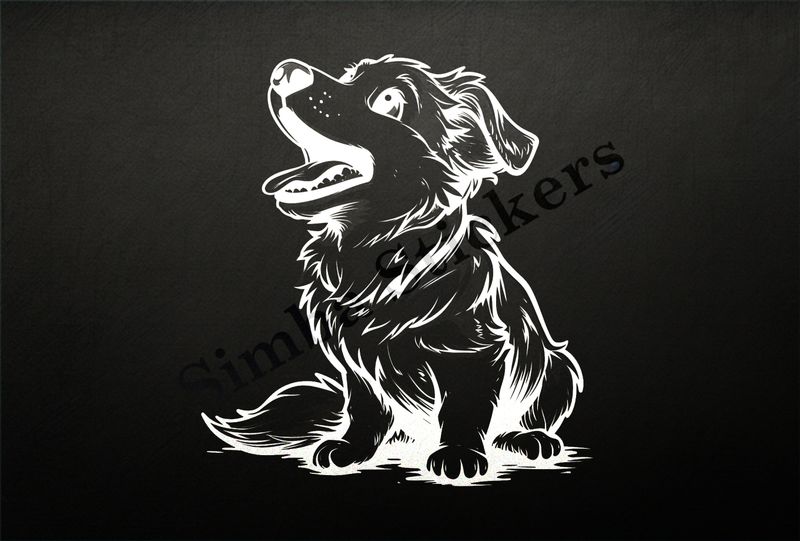 Dog barking, outline art, x2uyzp