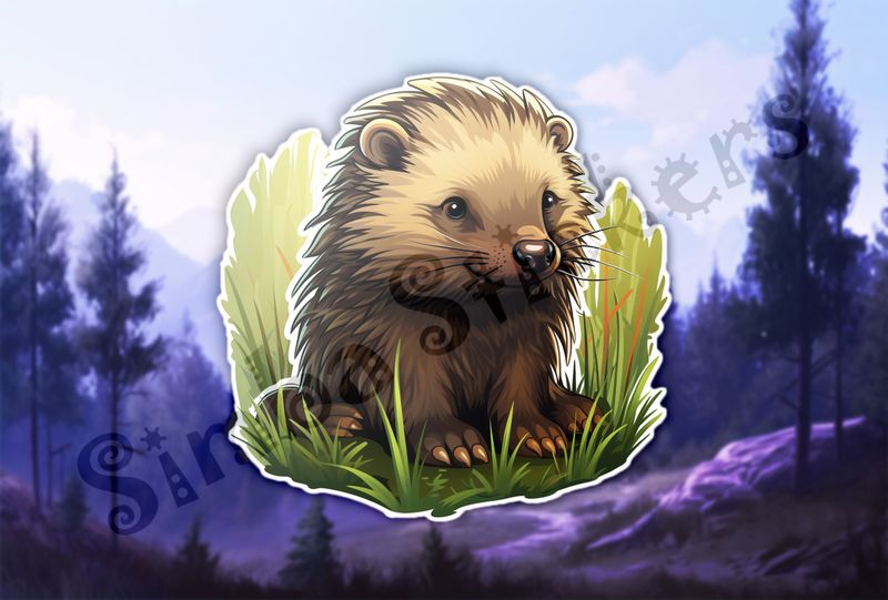 Porcupine in the grass