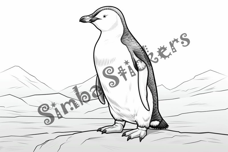 Colouring pages, bundle of penguins 2, 25 images