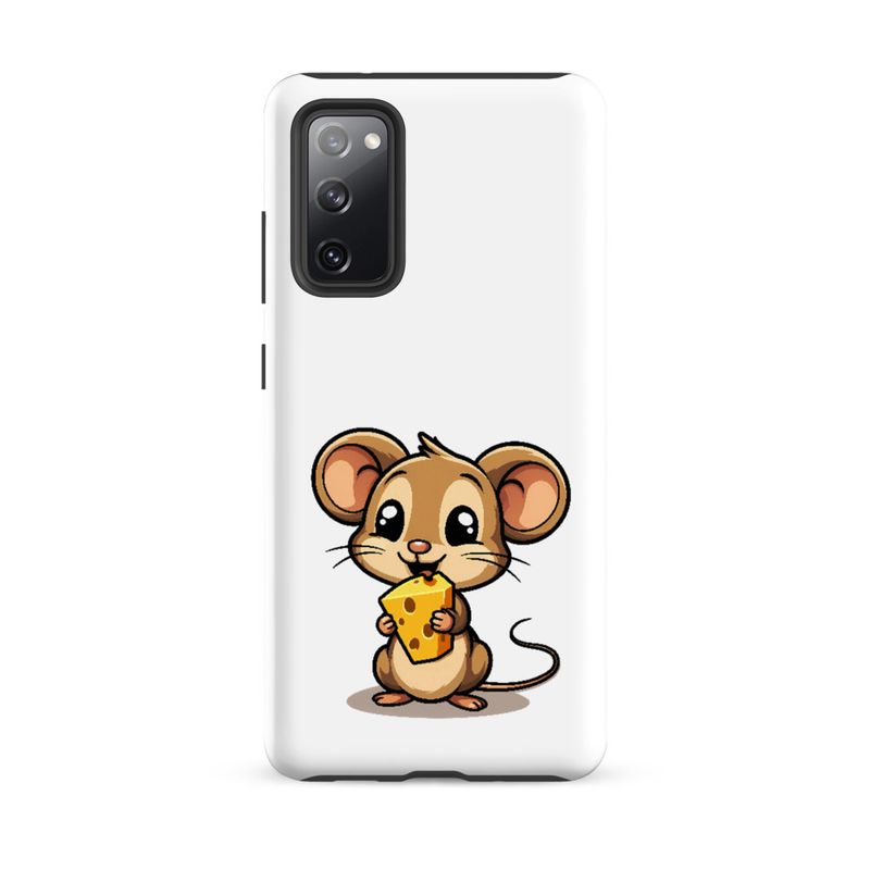 Tough Case for Samsung, Small Mouse happily licking large chunk of cheese, pqapy6