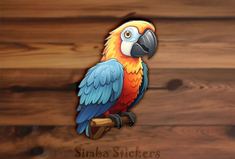 Parrot perching, h0bisu