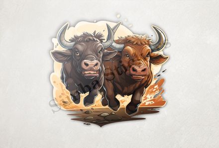Bulls charging