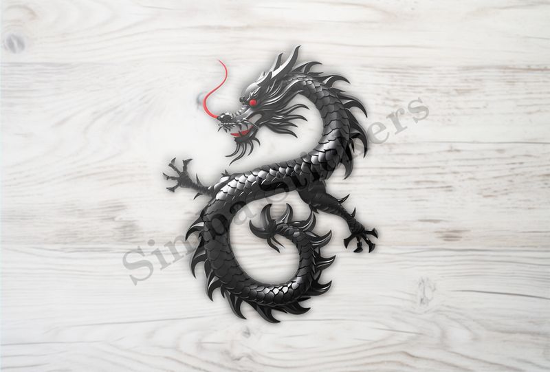 Black Chinese dragon