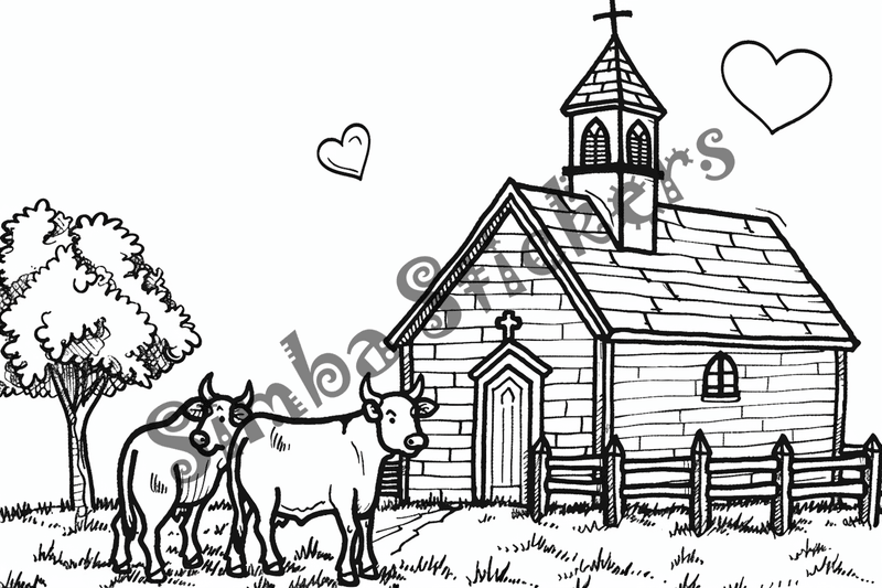 Colouring pages, bundle of cattle, 25 images 2