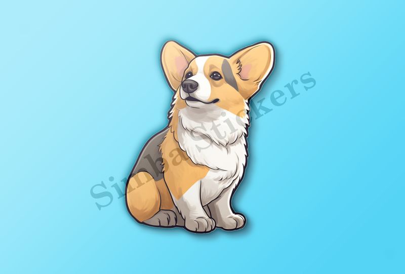 Corgie dog excited