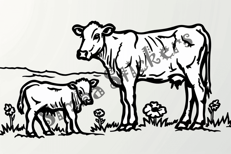 Colouring pages, bundle of cattle, 50 images