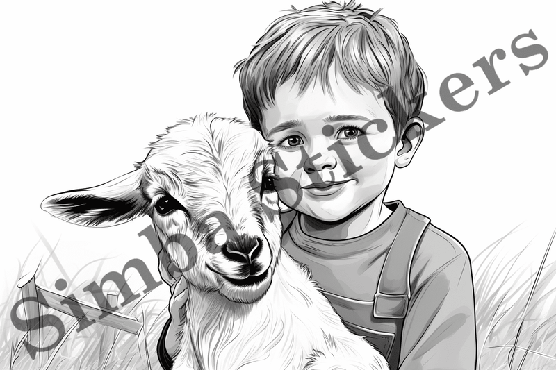 Colouring pages, Bundle of goats, 10 images