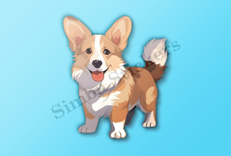 Corgie dog excited