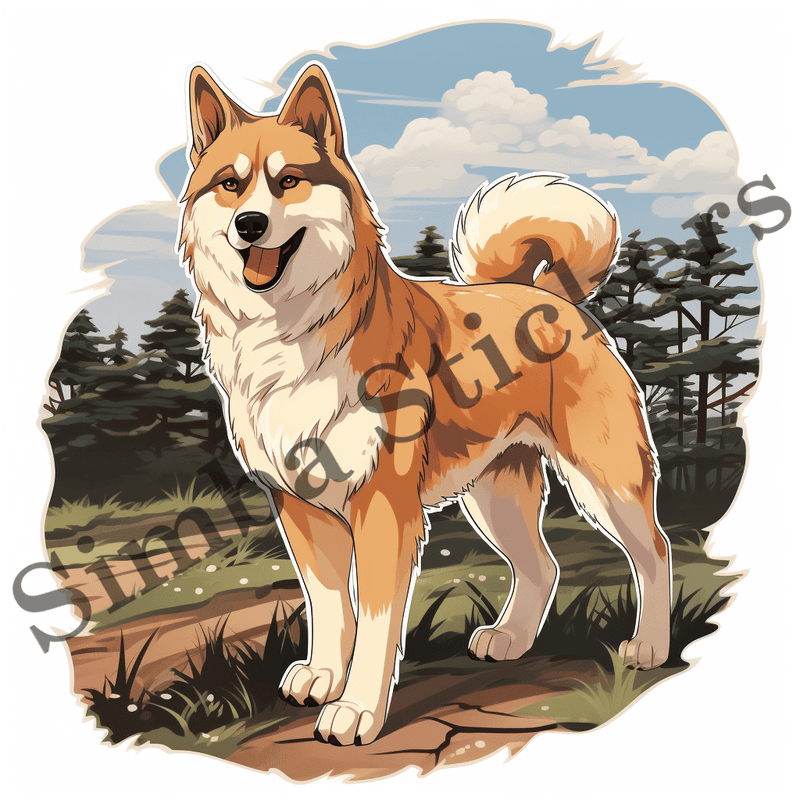 Akita dogs in the wild outdoors, image set, 10 images