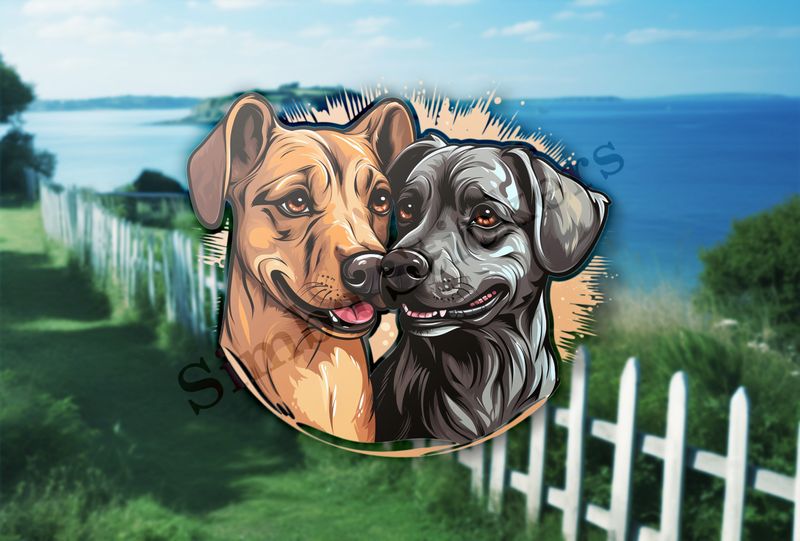Dogs nose-to-nose