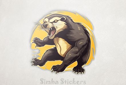 Honey Badger showing off angry moves , idsnx7