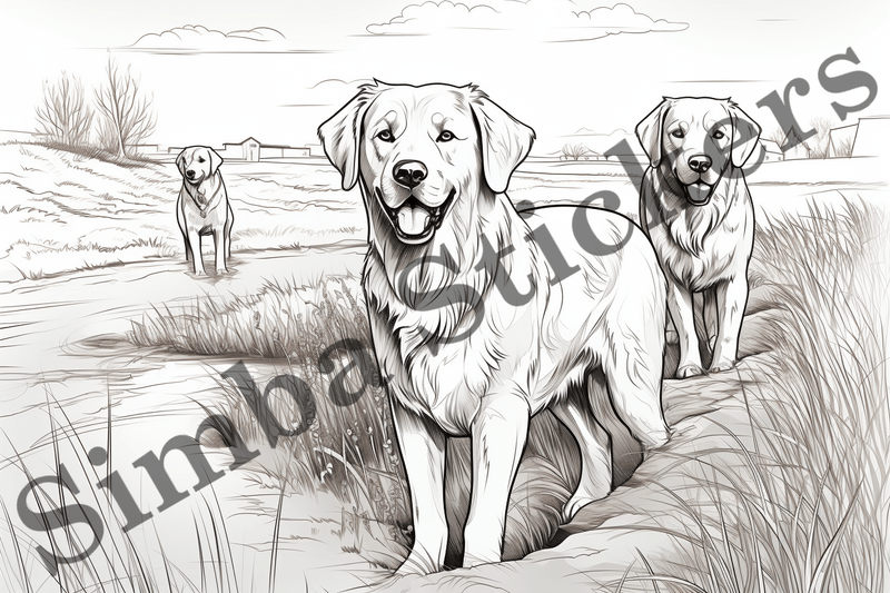 Colouring pages, Bundle of dogs, 25 images