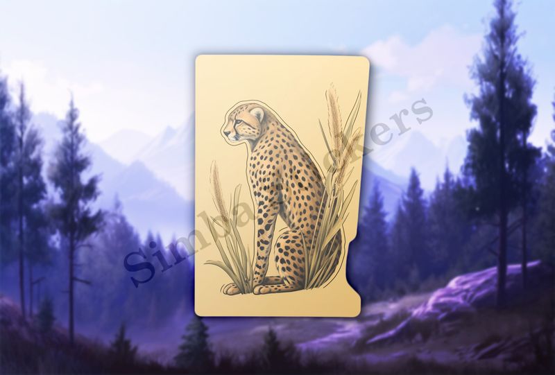 Cheetah in tall dry grass