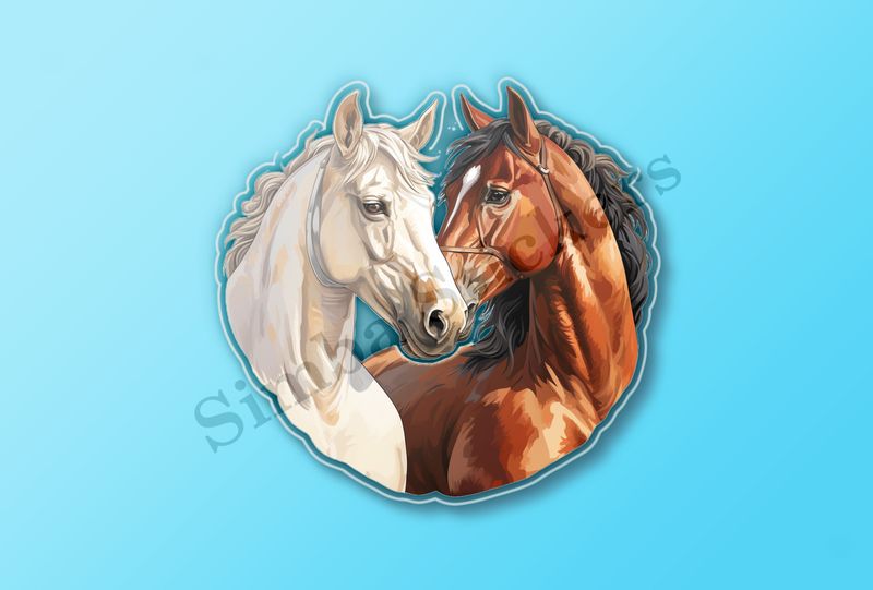 Horses nose-to-nose