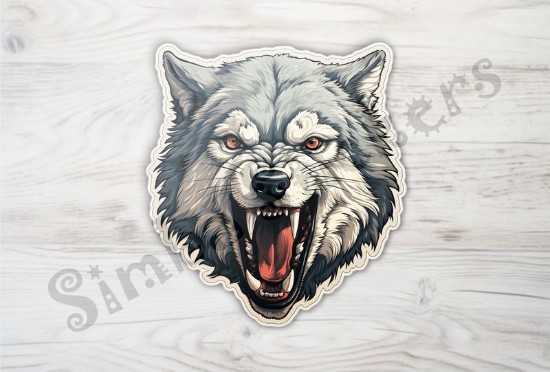 Wolf growling
