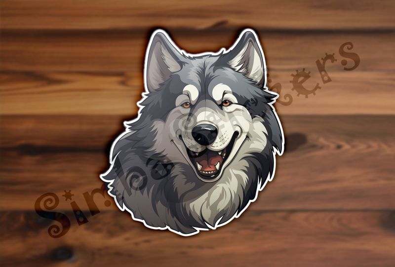 Wolf laughing