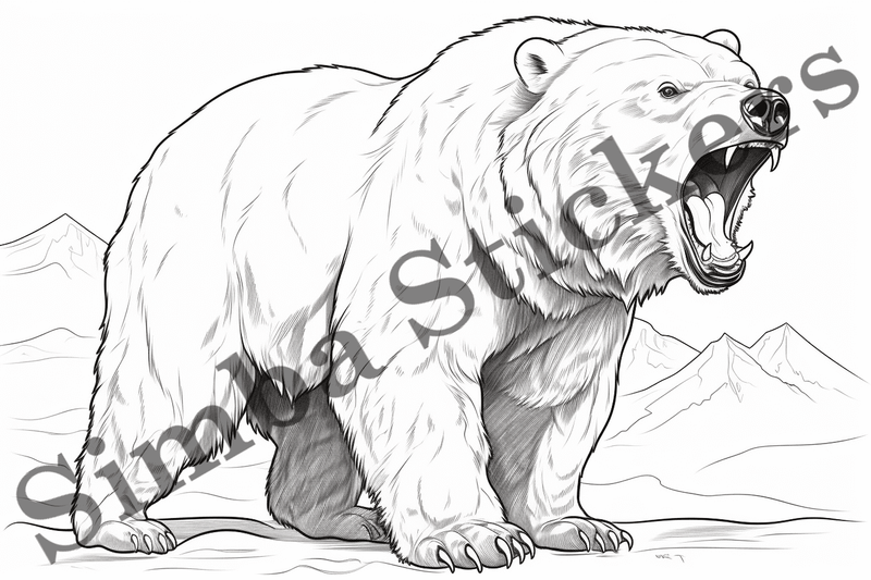 Colouring pages, Bundle of bears, 25 images
