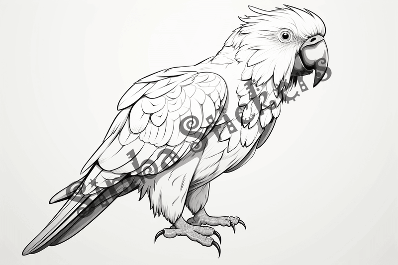 Colouring pages, bundle of parrots 2, 25 images