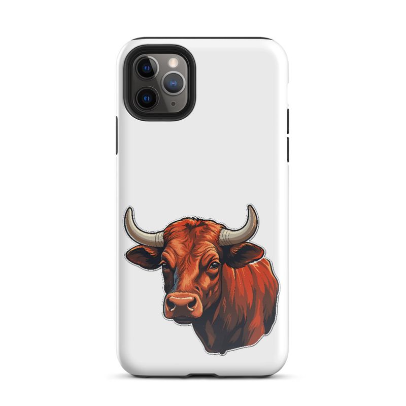 Tough Case for iPhone, Bull face, partial side view, bpor80