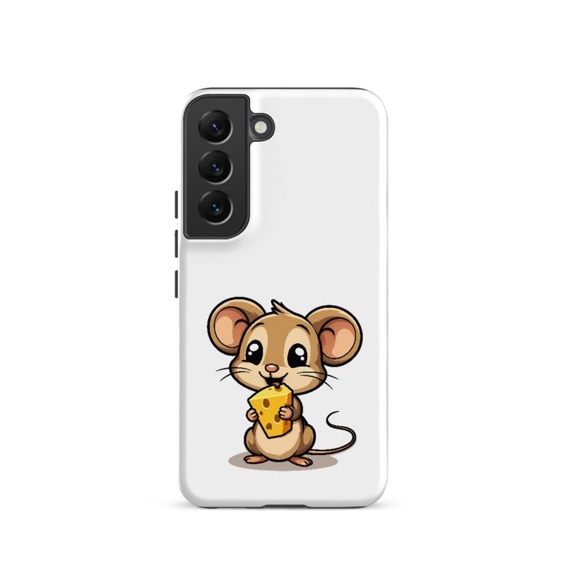 Tough Case for Samsung, Small Mouse happily licking large chunk of cheese, pqapy6