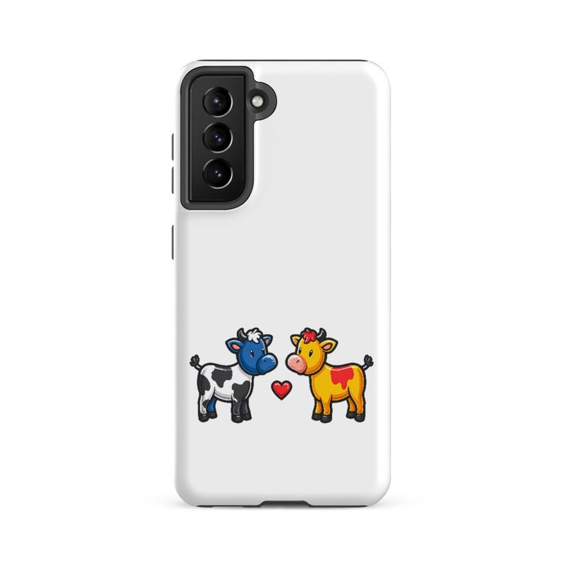 Tough Case for Samsung, Cattle, bull and cow in love, both colourful, zbyzzs