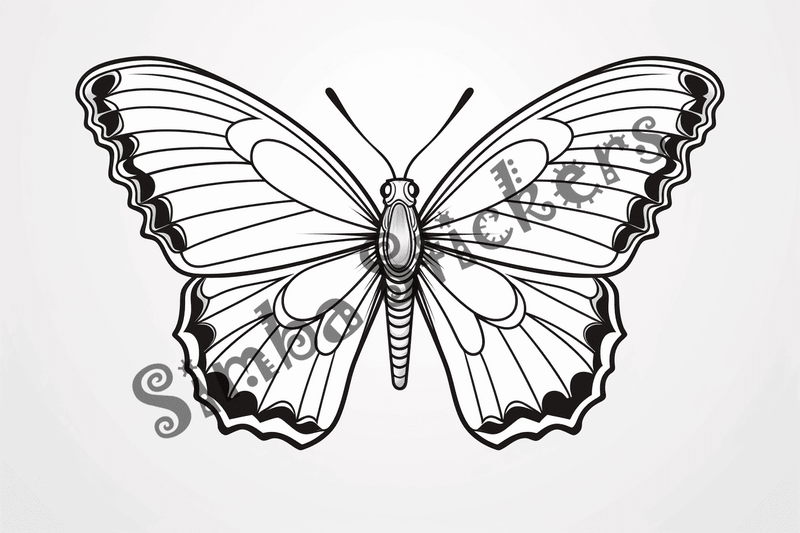 Colouring pages, bundle of butterflies, 50 images