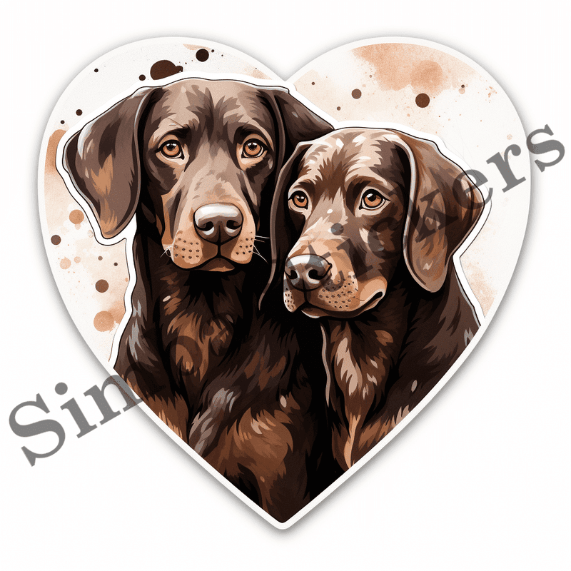 German Shorthaired Pointer dogs in love, image set, 10 images