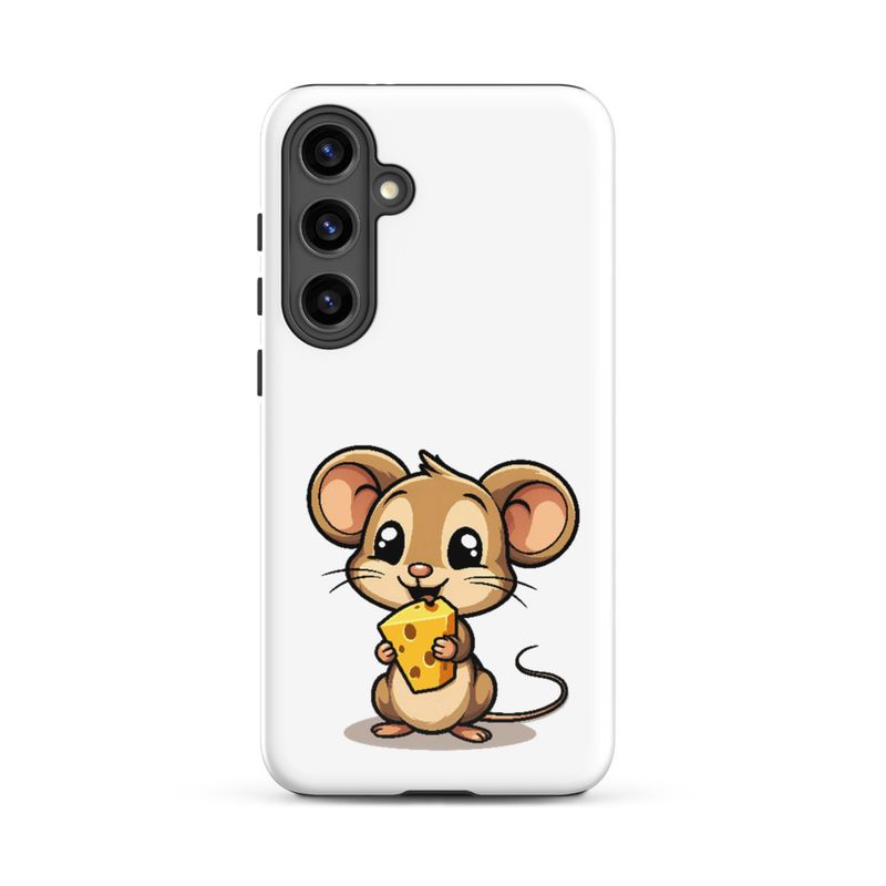 Tough Case for Samsung, Small Mouse happily licking large chunk of cheese, pqapy6