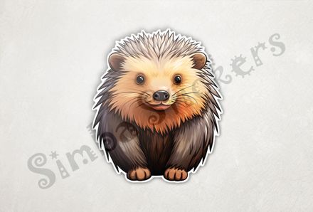 Porcupine looking straight ahead