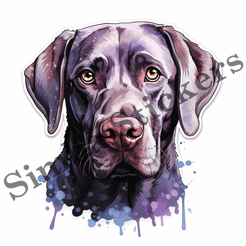 Labrador Retriever dogs, watercolour portraits, image set, 10 images