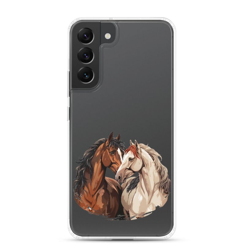 Clear Case for Samsung, Horses nose-to-nose, jbgjpy