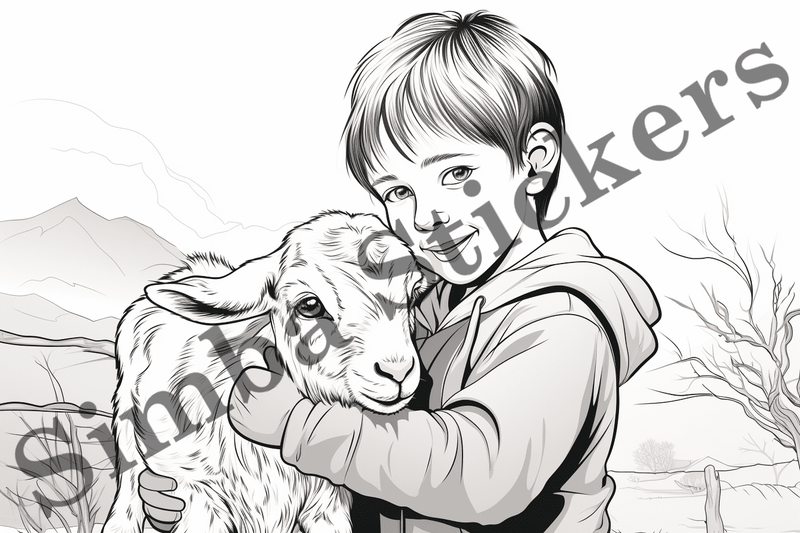 Colouring pages, Bundle of goats, 25 images
