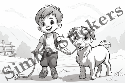 Colouring pages, Bundle of goats, 10 images