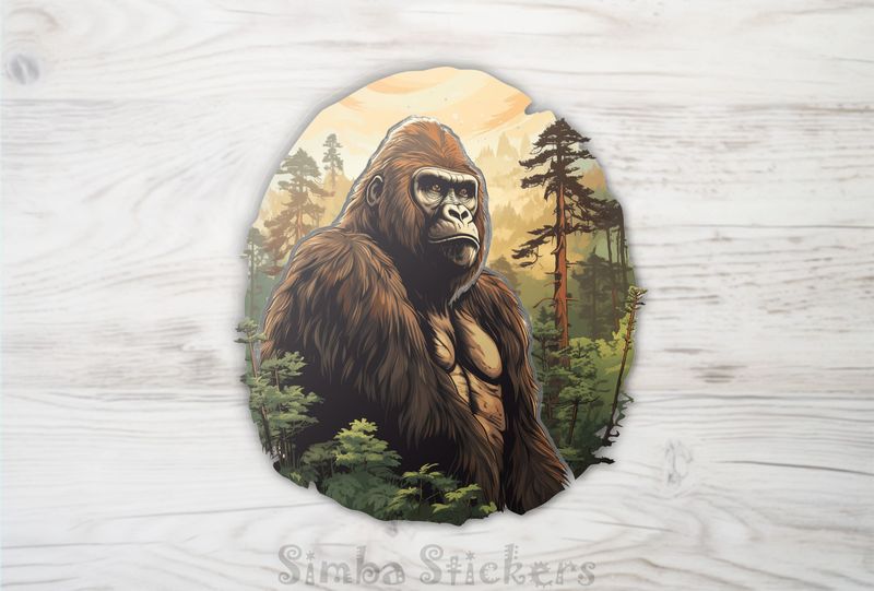 Gorillas in thick forest, fumpts