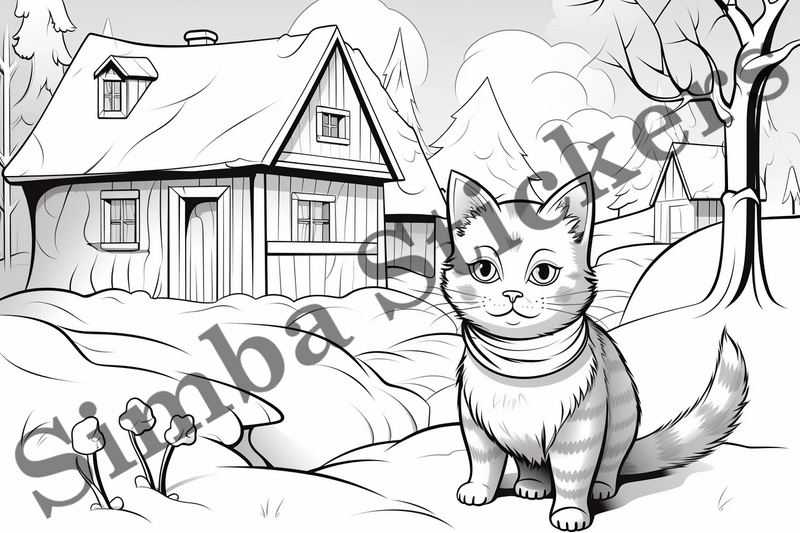 Colouring pages, Bundle of cats, 25 images