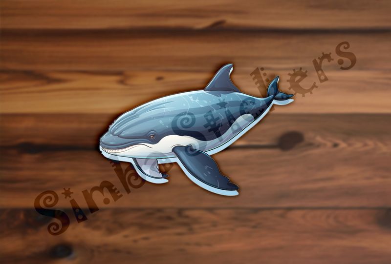 Whale swimming under water