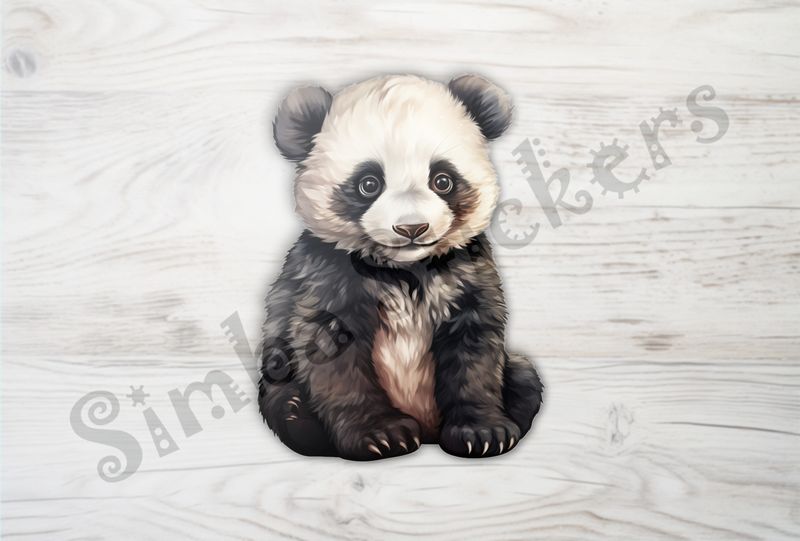 Innocent-looking Panda bear sitting, alrhp7