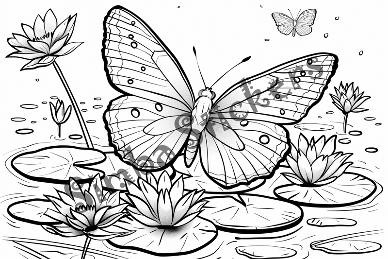 Colouring pages, bundle of butterflies, 50 images