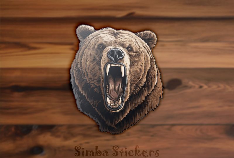 Bear growling, mouth wide open, ekasvq