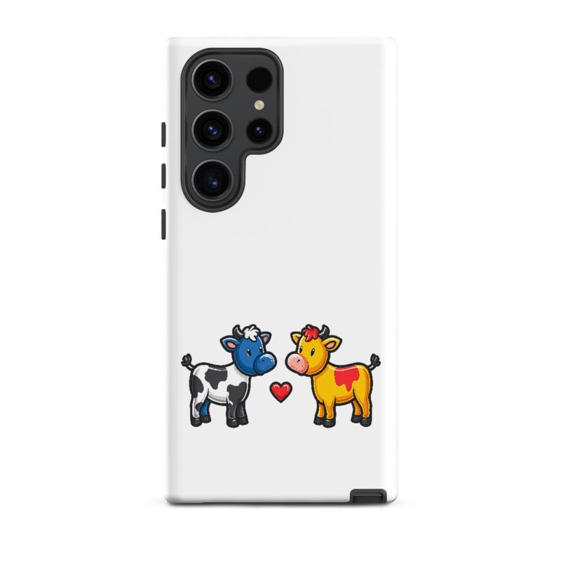 Tough Case for Samsung, Cattle, bull and cow in love, both colourful, zbyzzs